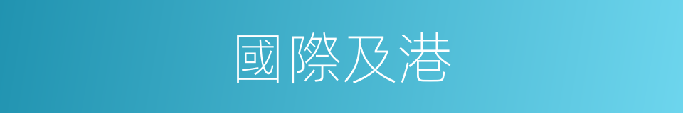 國際及港的同義詞