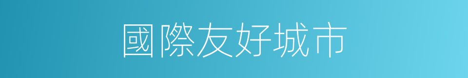 國際友好城市的同義詞