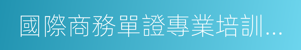 國際商務單證專業培訓考試大綱及複習指南的同義詞