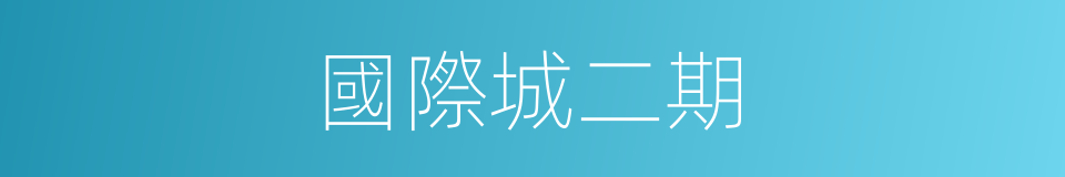 國際城二期的同義詞