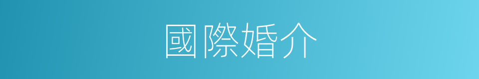 國際婚介的同義詞