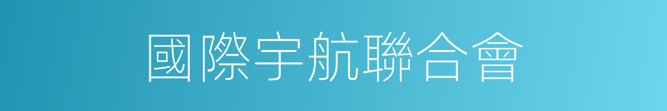 國際宇航聯合會的同義詞