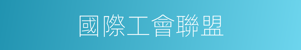 國際工會聯盟的同義詞