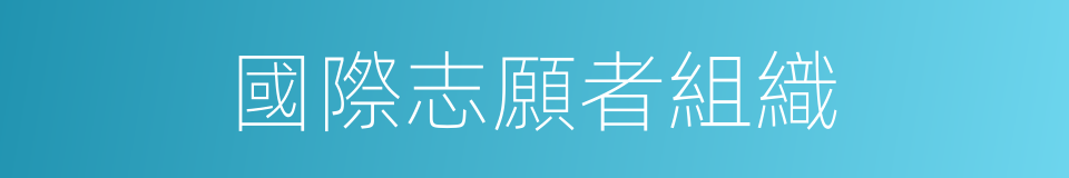 國際志願者組織的同義詞