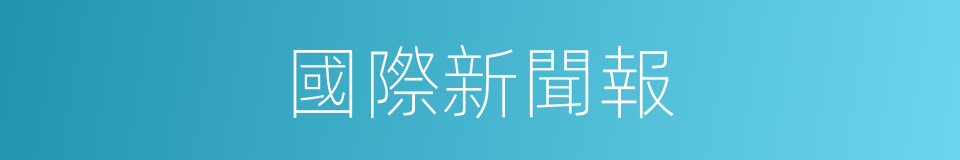 國際新聞報的同義詞