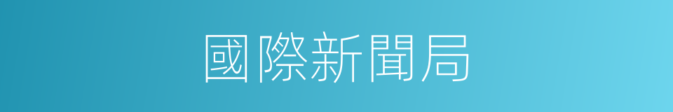 國際新聞局的同義詞