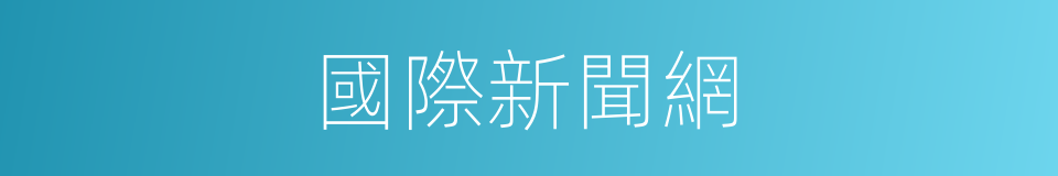 國際新聞網的同義詞