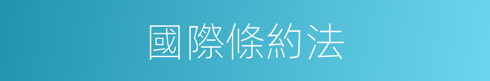 國際條約法的同義詞
