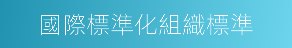 國際標準化組織標準的同義詞