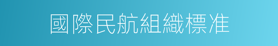 國際民航組織標准的同義詞