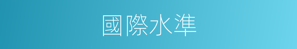 國際水準的同義詞