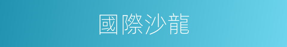 國際沙龍的同義詞