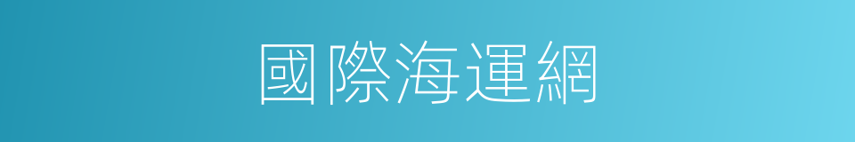 國際海運網的同義詞