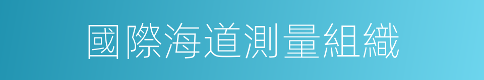 國際海道測量組織的同義詞