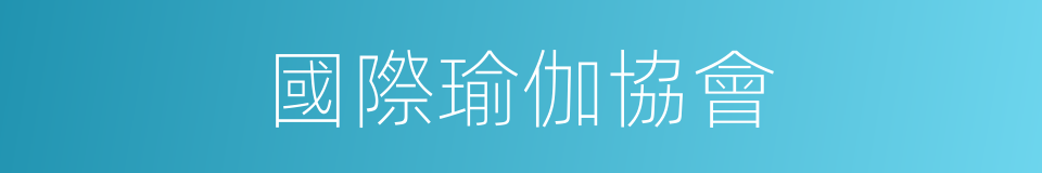 國際瑜伽協會的同義詞