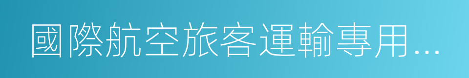 國際航空旅客運輸專用發票的同義詞