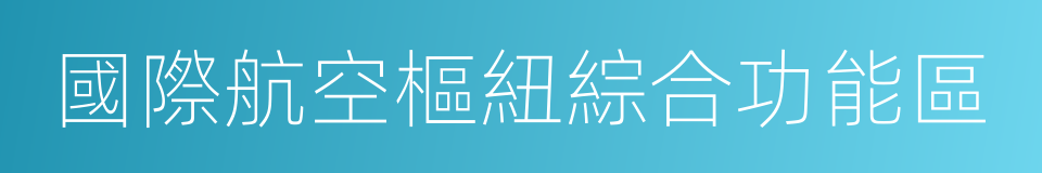 國際航空樞紐綜合功能區的同義詞