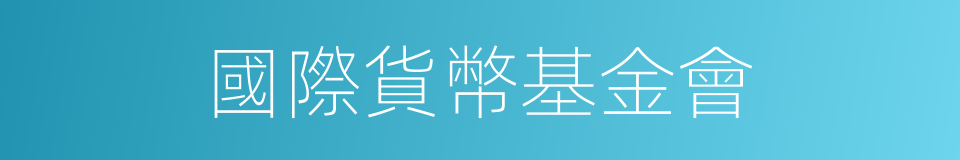 國際貨幣基金會的同義詞
