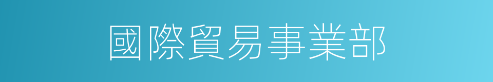 國際貿易事業部的同義詞