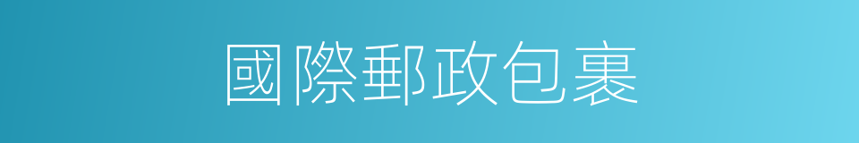 國際郵政包裹的同義詞