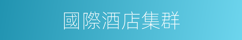 國際酒店集群的同義詞