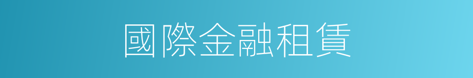 國際金融租賃的同義詞