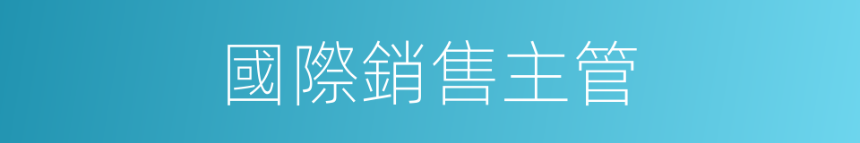 國際銷售主管的同義詞