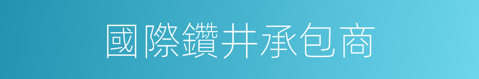 國際鑽井承包商的同義詞