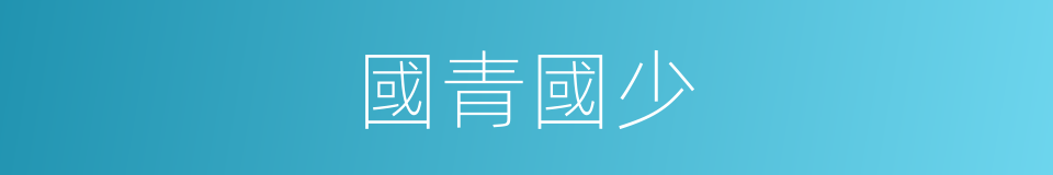 國青國少的同義詞