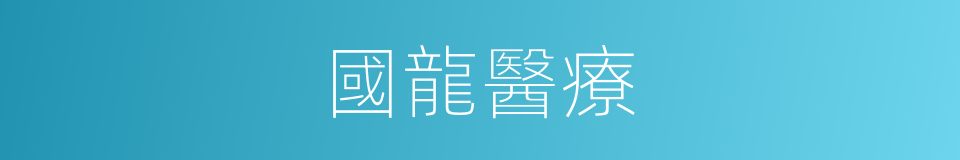 國龍醫療的同義詞