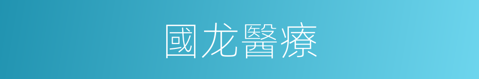 國龙醫療的同義詞
