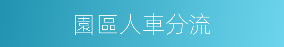 園區人車分流的同義詞