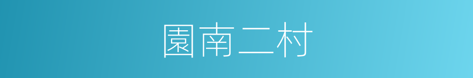 園南二村的同義詞