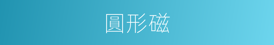 圓形磁的同義詞