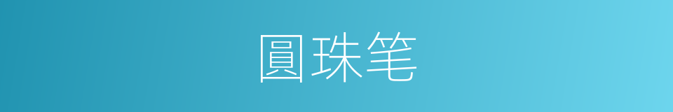 圓珠笔的意思