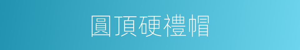 圓頂硬禮帽的同義詞