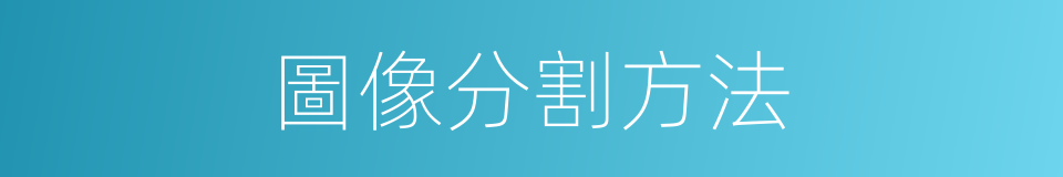 圖像分割方法的同義詞