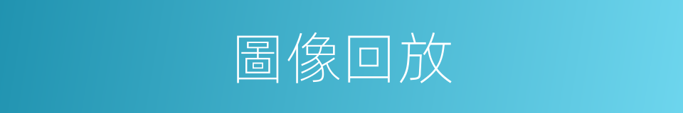 圖像回放的同義詞