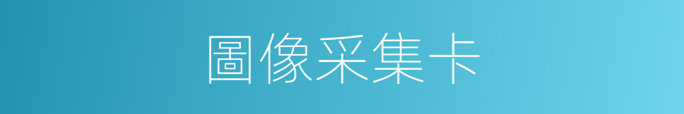圖像采集卡的同義詞
