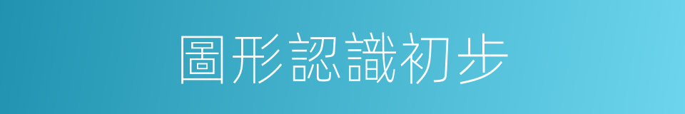 圖形認識初步的同義詞