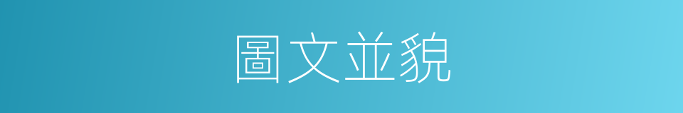 圖文並貌的意思