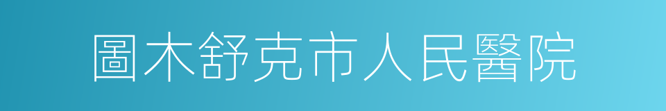 圖木舒克市人民醫院的同義詞