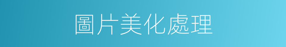 圖片美化處理的同義詞