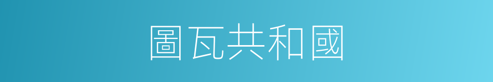 圖瓦共和國的同義詞