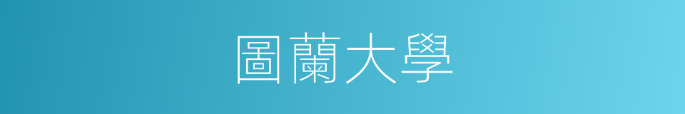 圖蘭大學的同義詞