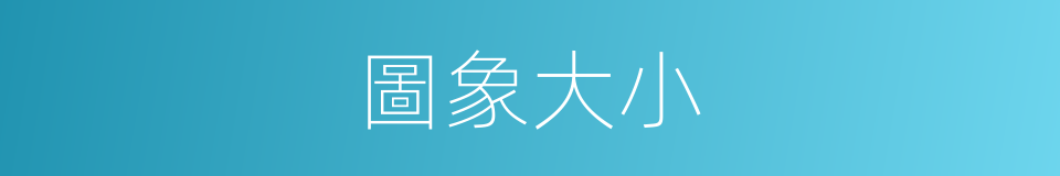 圖象大小的同義詞