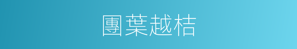 團葉越桔的同義詞