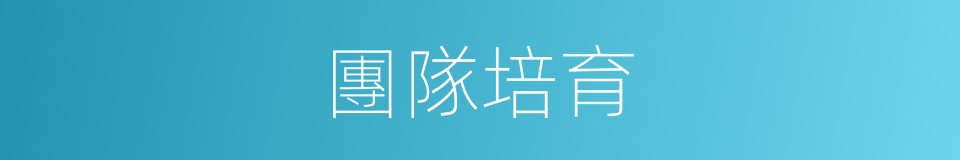 團隊培育的同義詞