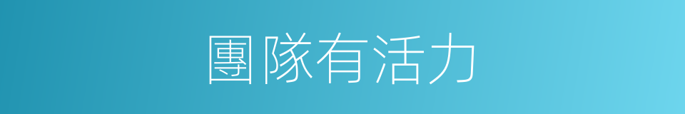 團隊有活力的同義詞