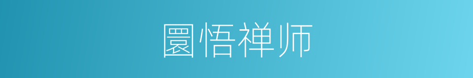 圜悟禅师的同义词